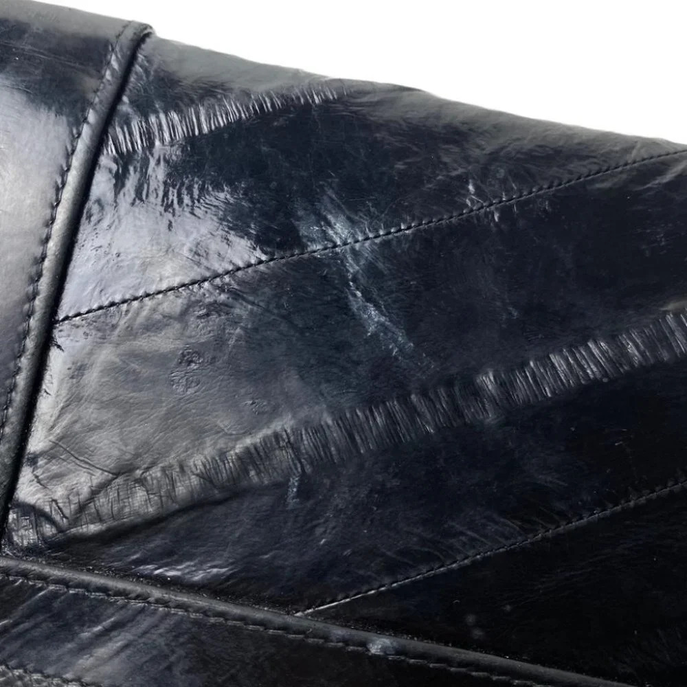 Vintage Black Eel Skin Clutch Made  in Korea - Picture 12 of 13